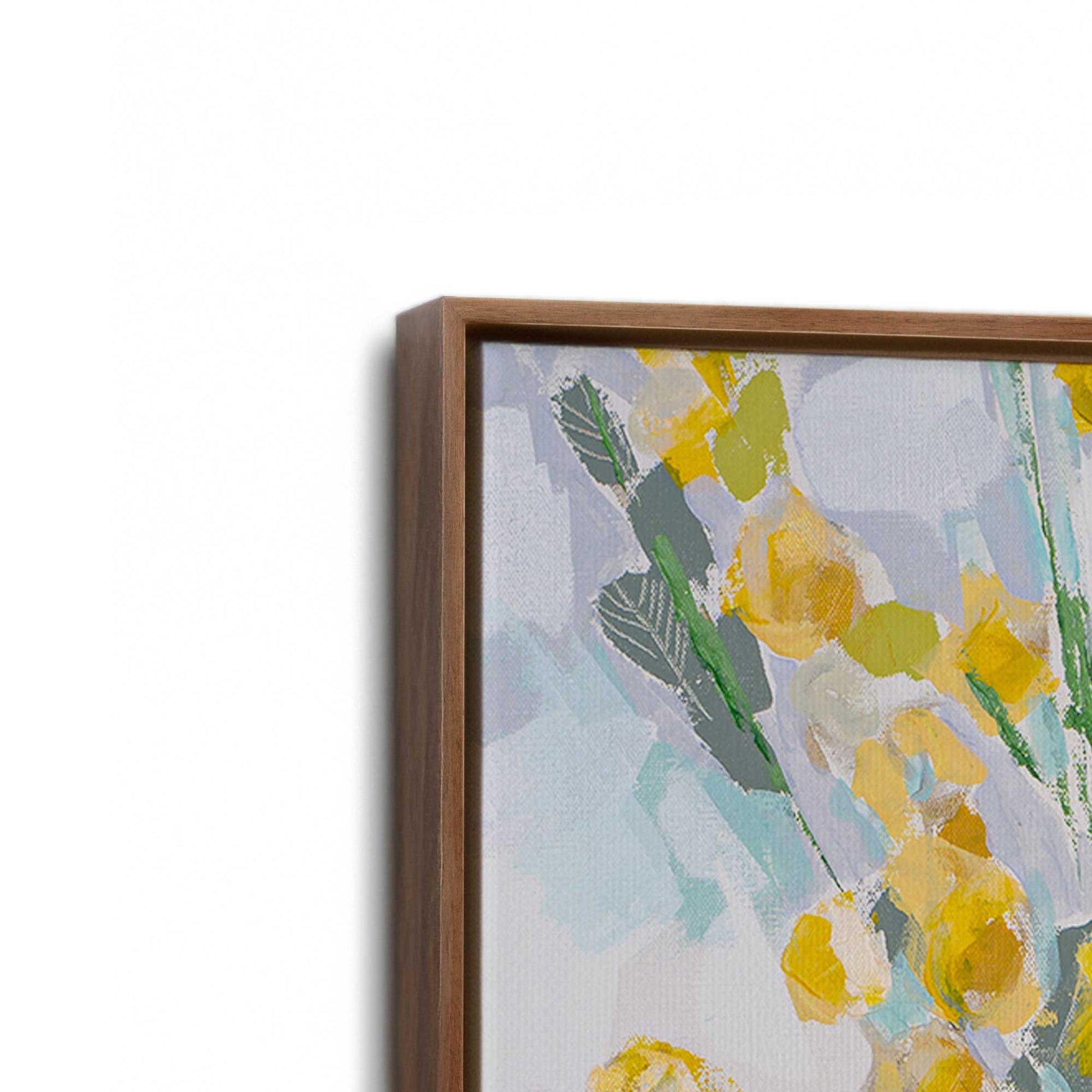 [Color:Walnut], Picture of art in a Walnut frame at an angle