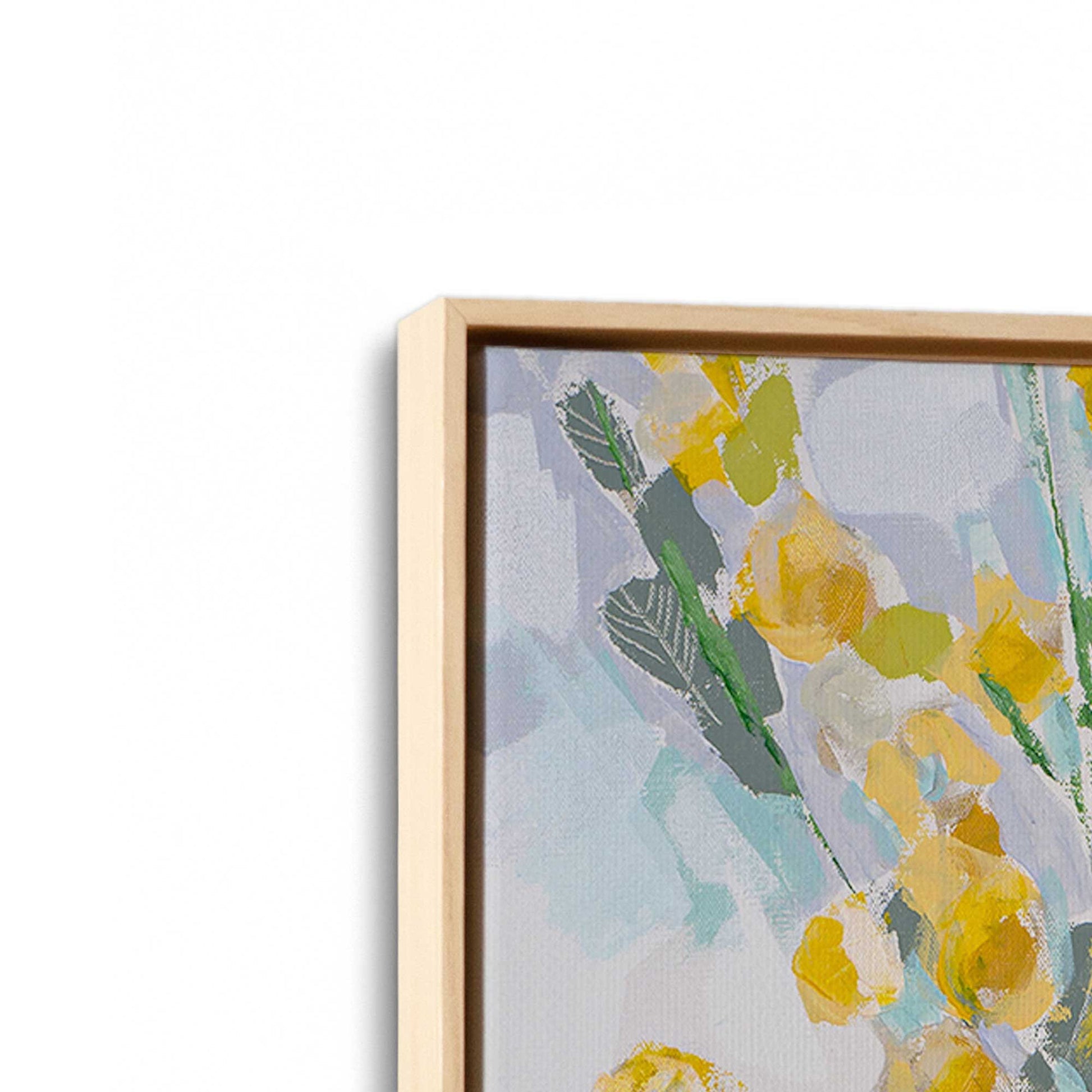 [Color:American Maple], Picture of art in a American Maple frame at an angle