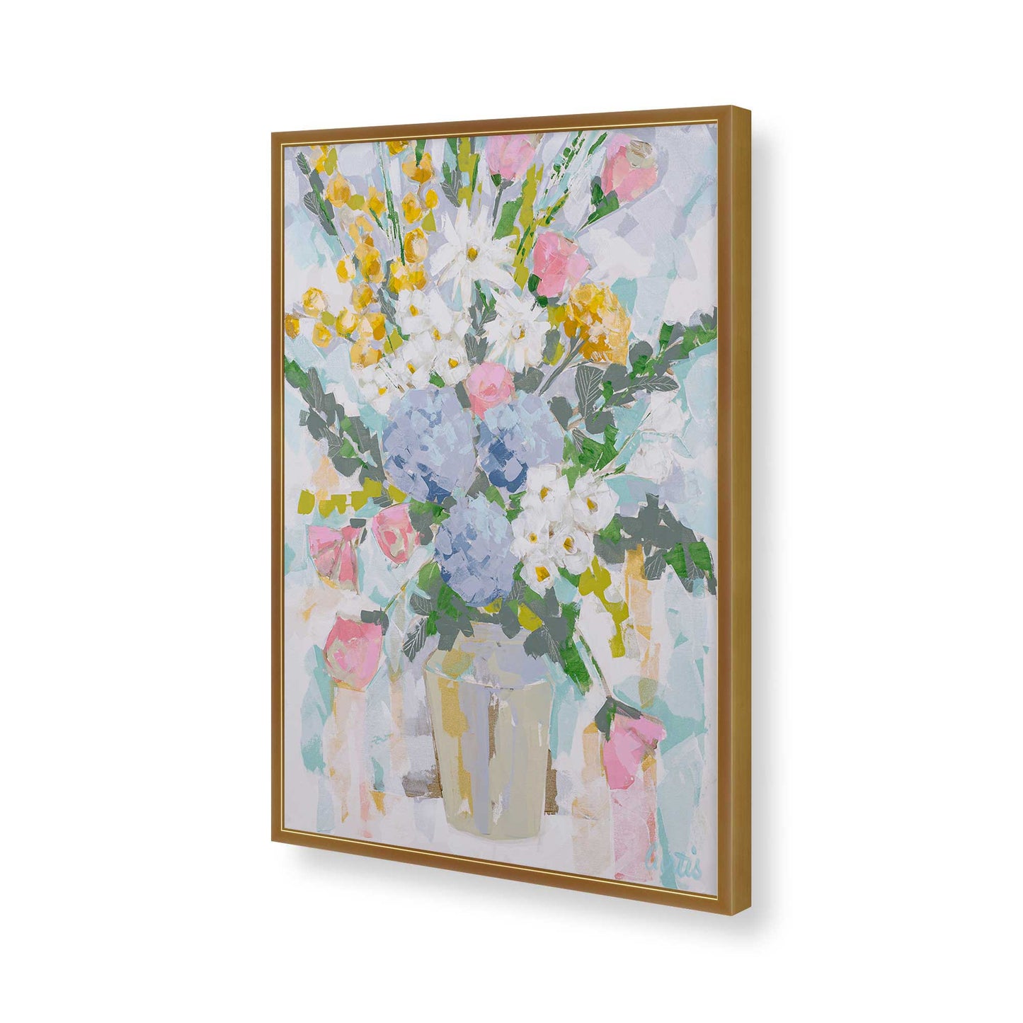 [Color:Polished Gold], Picture of art in a Polished Gold frame of the corner