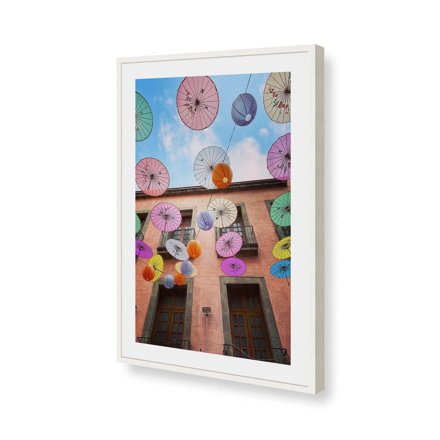 [Color:Opaque White], Picture of art in a Opaque White frame of the corner