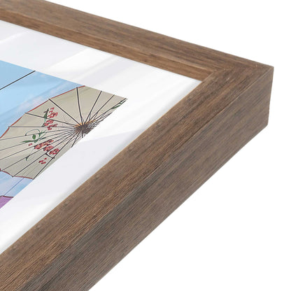 [Color:Walnut], Picture of art in a Walnut frame at an angle