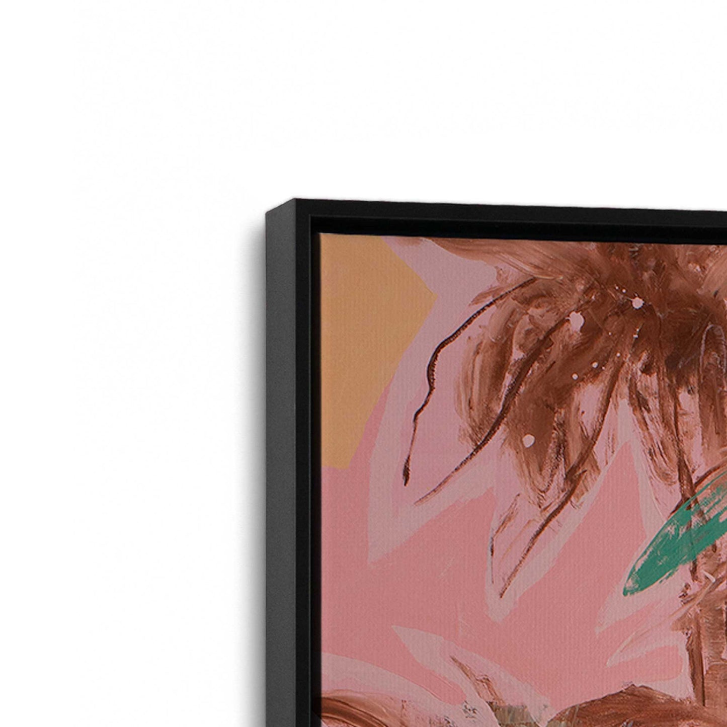 [Color:Satin Black], Picture of art in a Satin Black frame at an angle