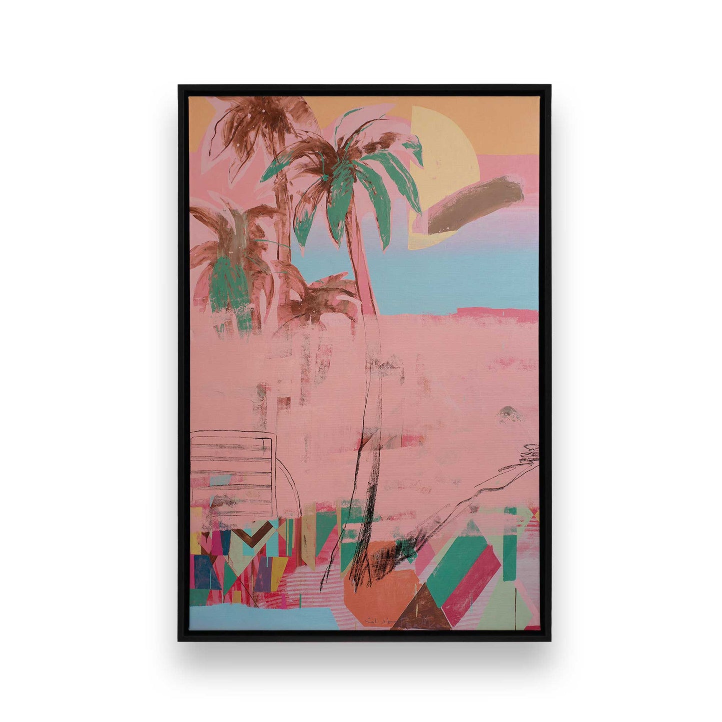[Color:Satin Black], Picture of art in a Satin Black frame