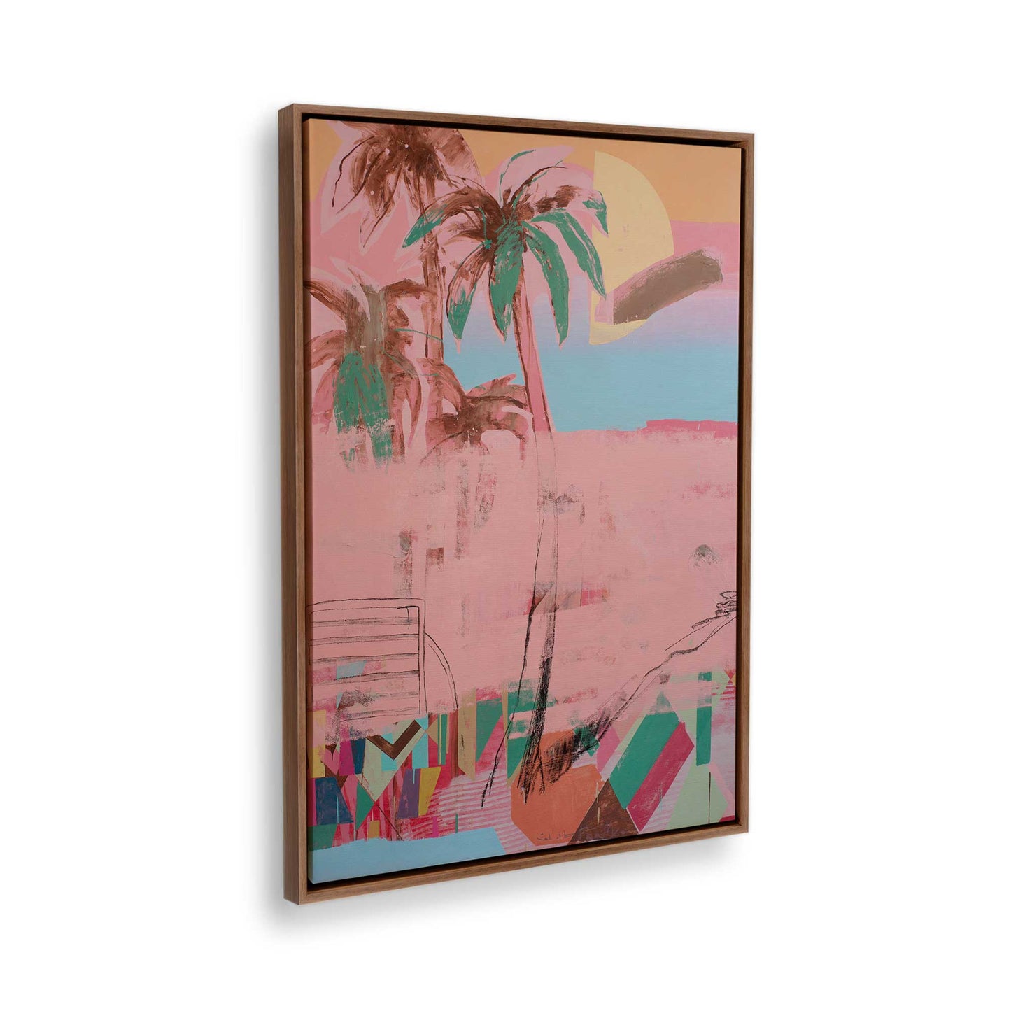 [Color:Walnut], Picture of the corner of the art
