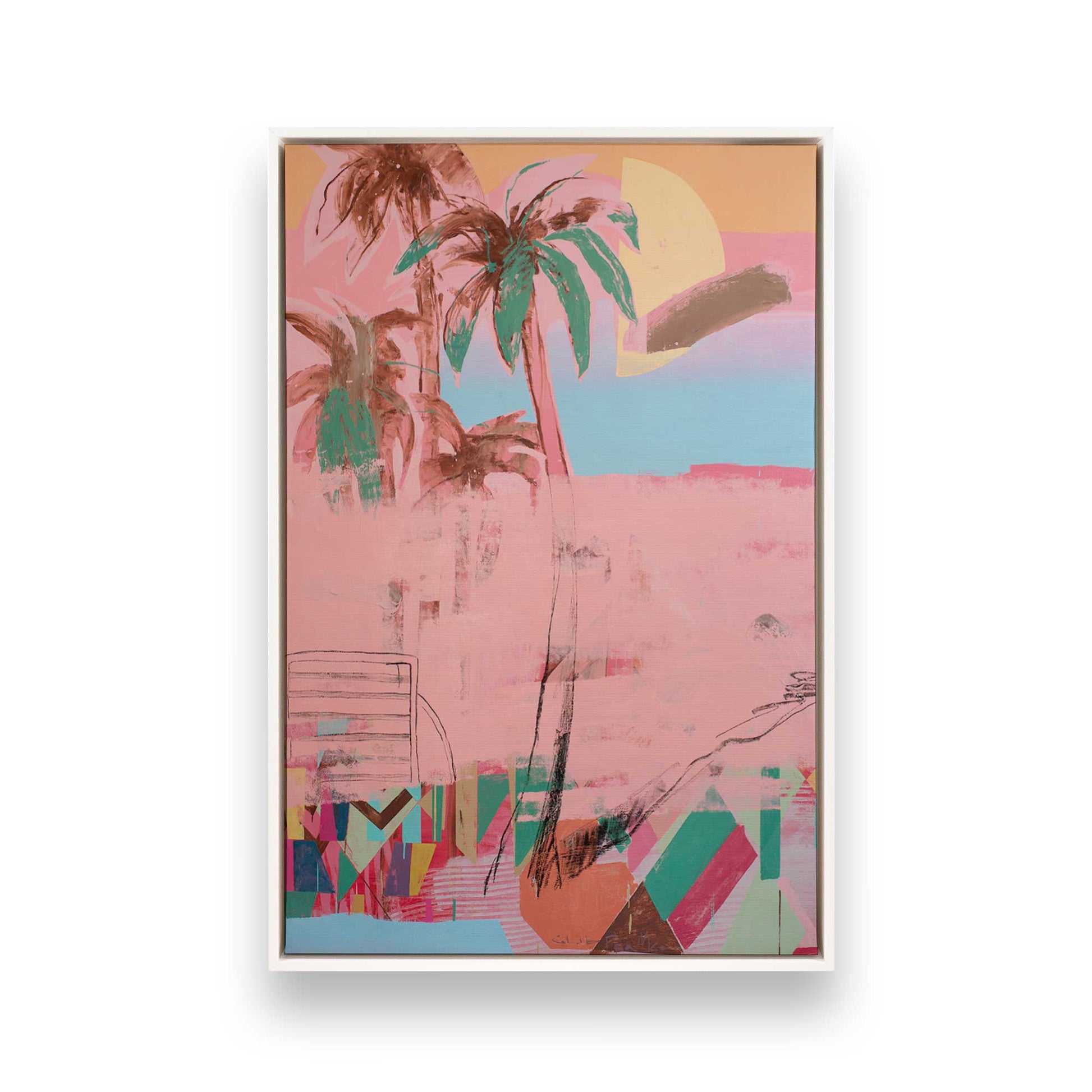 [Color:Opaque White], Picture of art in a White frame