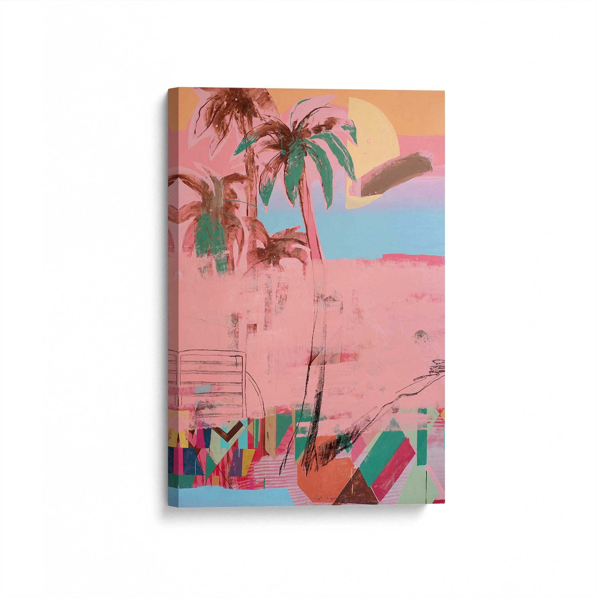 [Color:Stretched Canvas], Picture of art at an angle