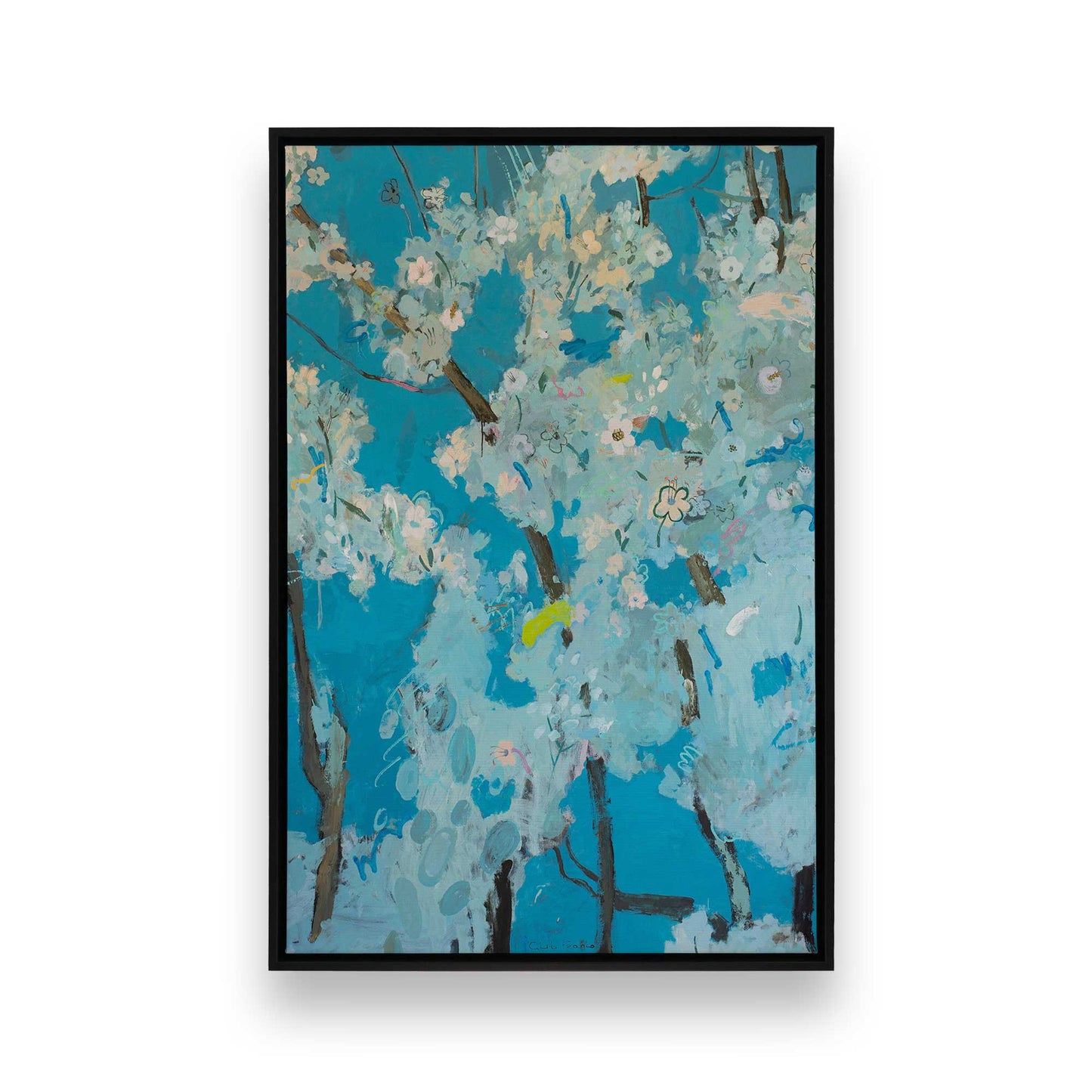 [Color:Satin Black], Picture of art in a Satin Black frame