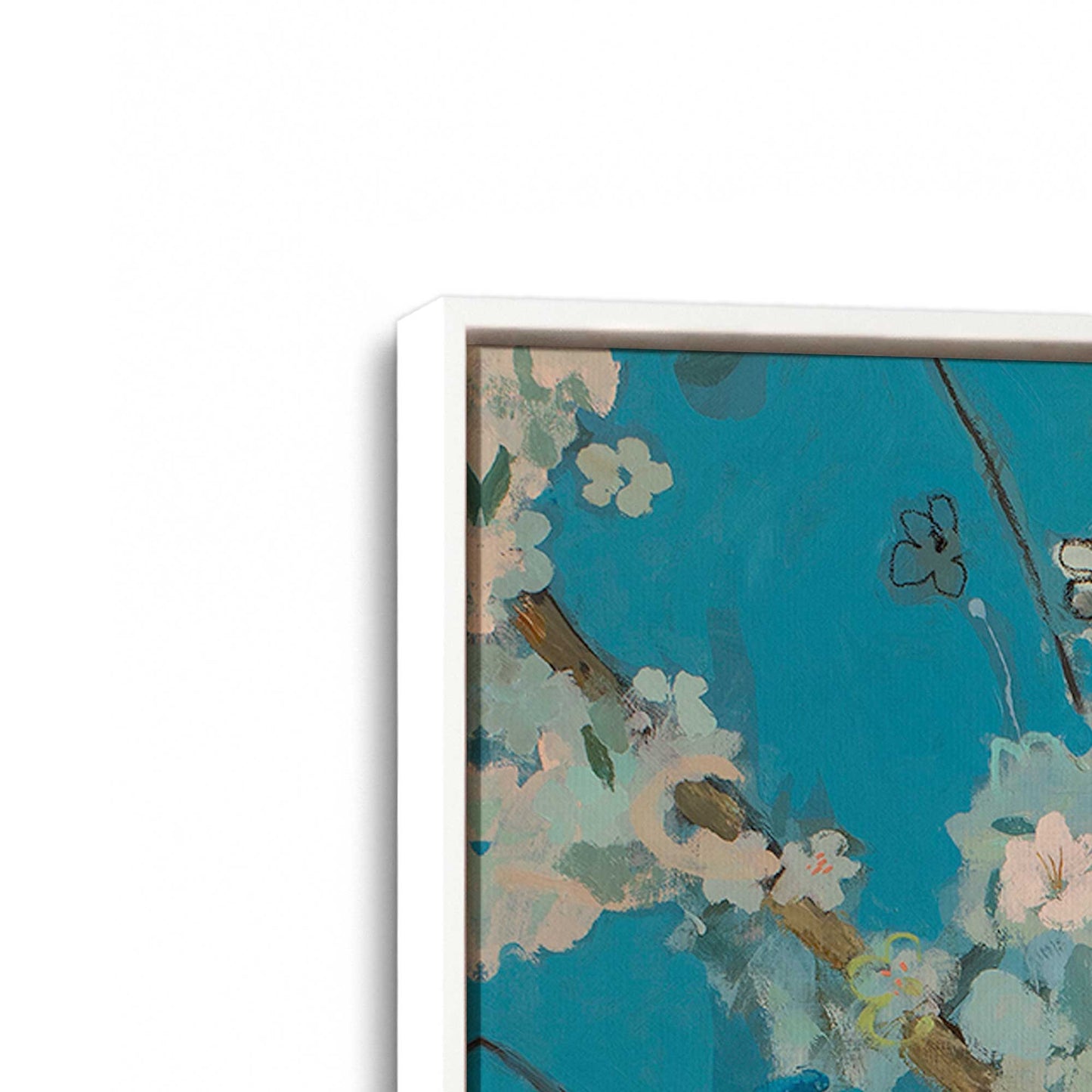 [Color:Opaque White], Picture of art in a White frame at an angle