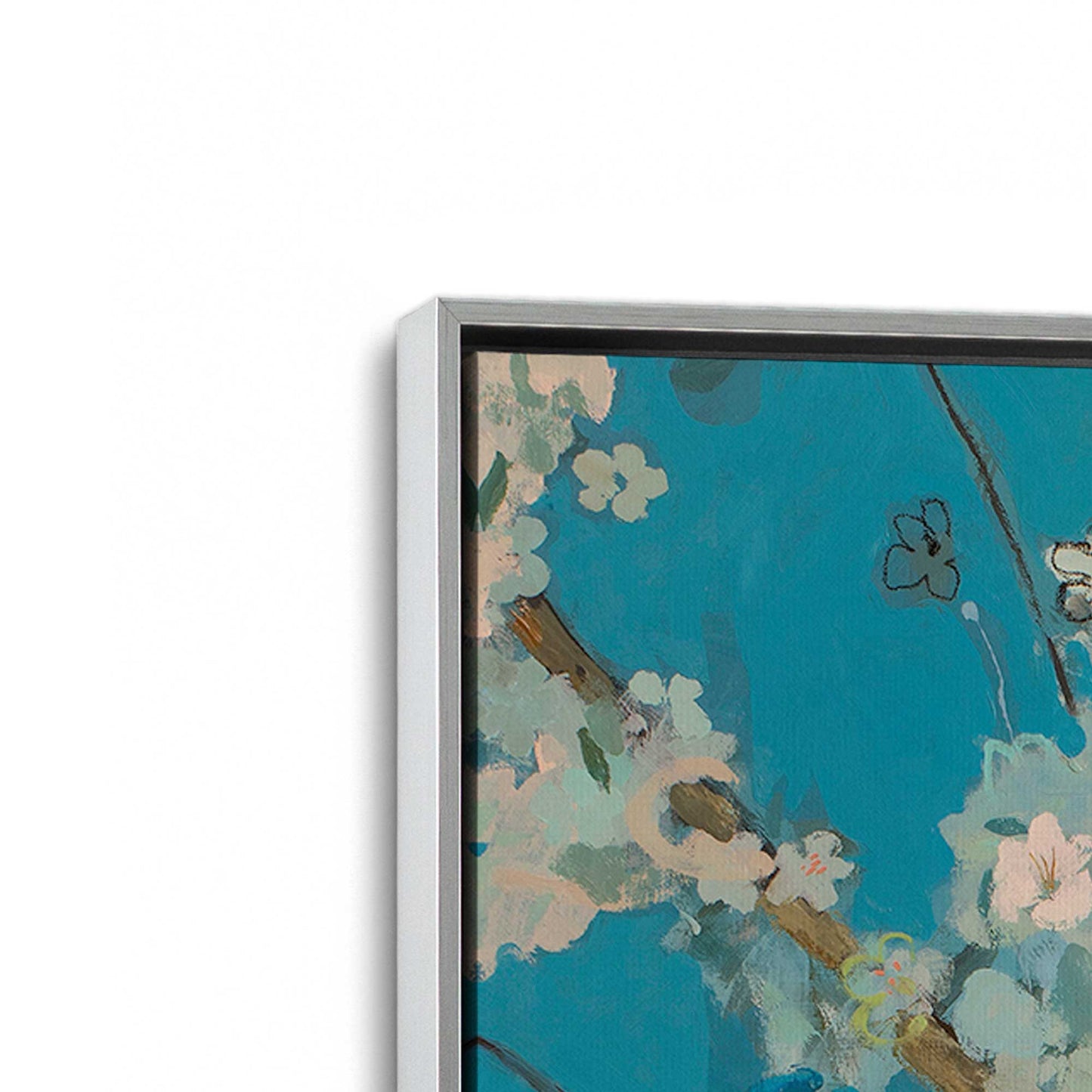 [Color:Polished Chrome], Picture of art in a Polished Chrome frame at an angle