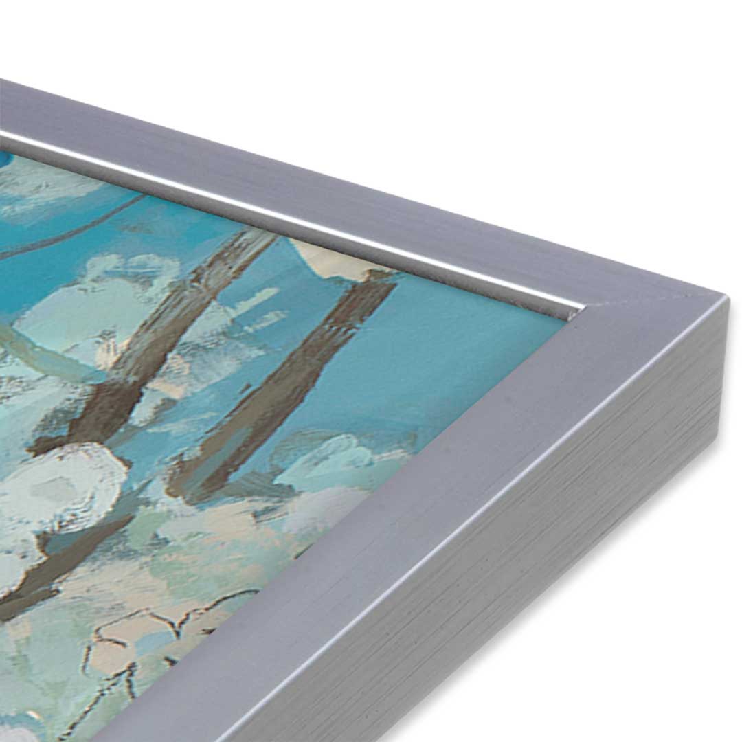 [Color:Polished Chrome], Picture of art in a Polished Chrome frame at an angle