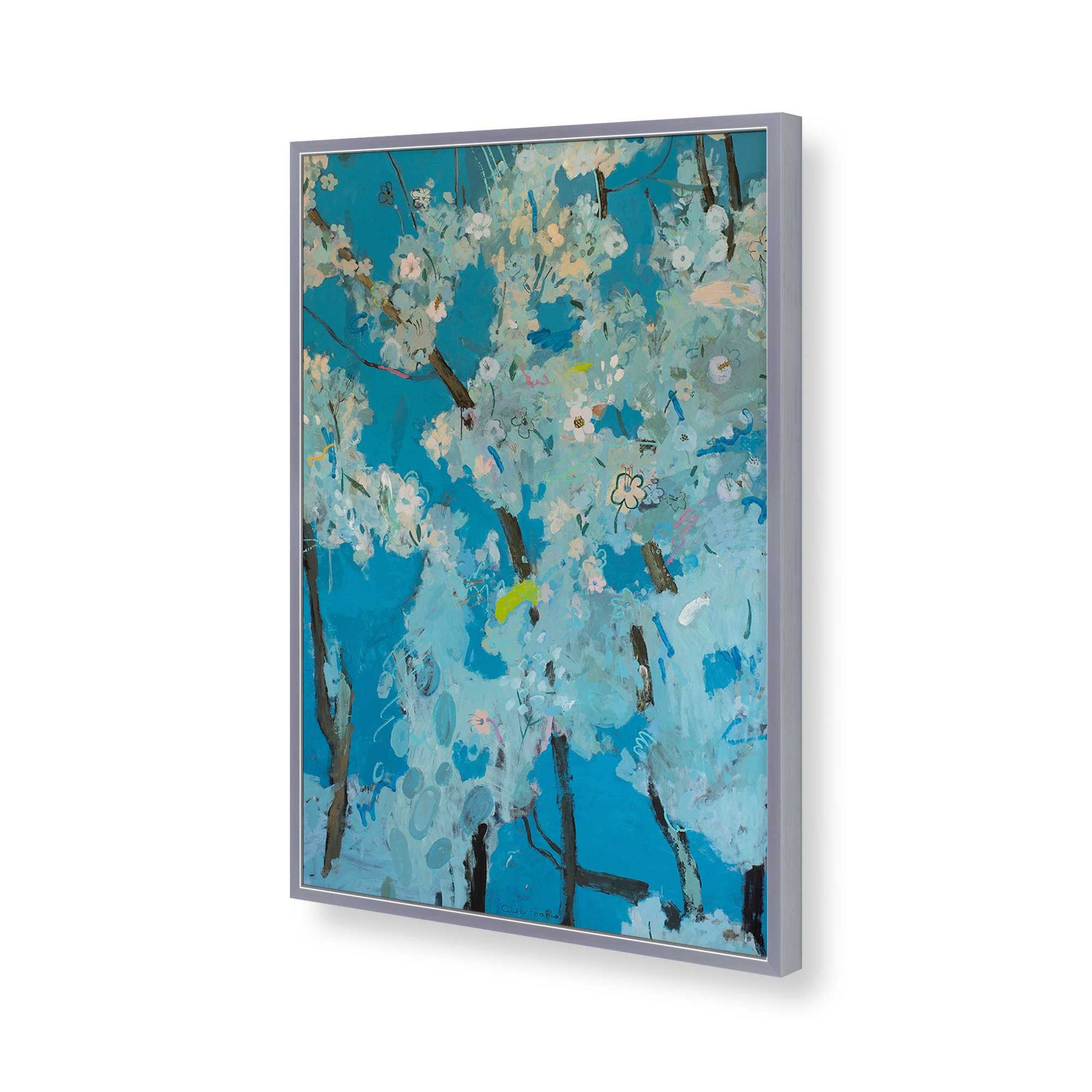 [Color:Polished Chrome], Picture of art in a Polished Chrome frame of the corner