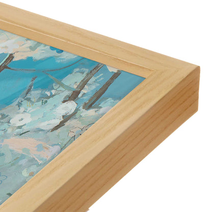 [Color:American Maple], Picture of art in a American Maple frame at an angle