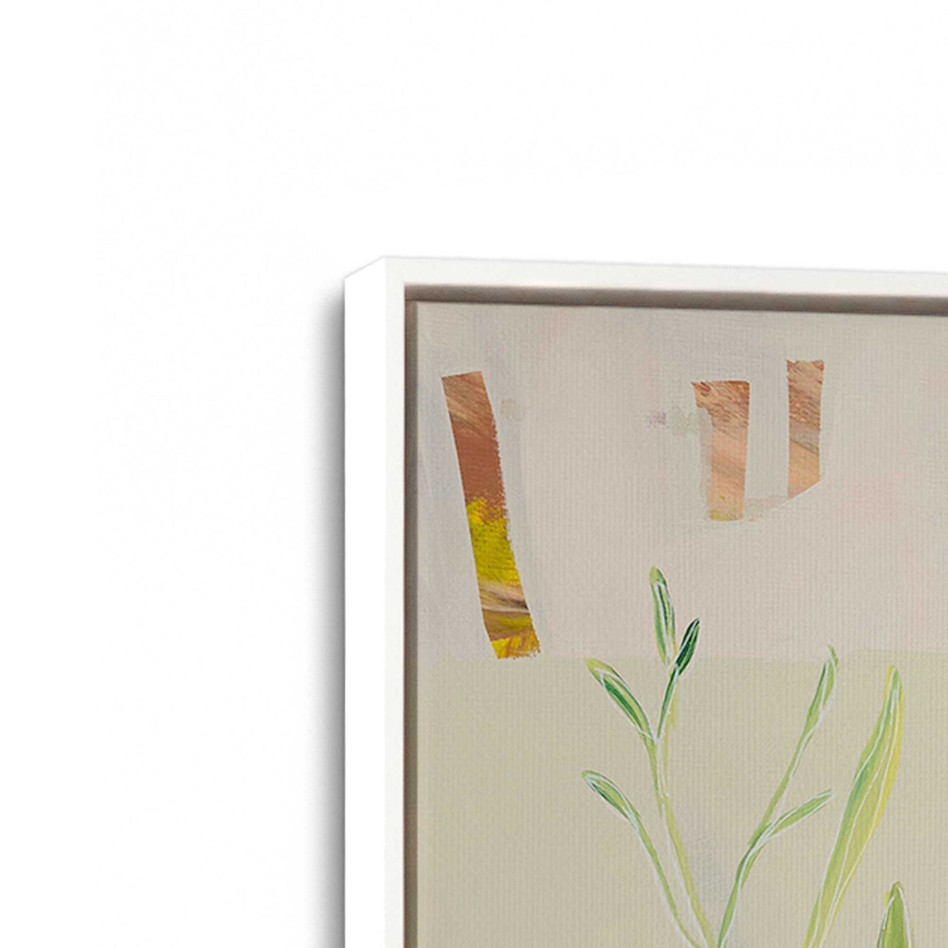[Color:Opaque White], Picture of art in a White frame at an angle