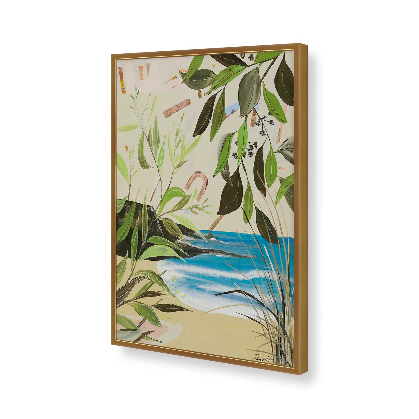 [Color:Polished Gold], Picture of art in a Polished Gold frame of the corner