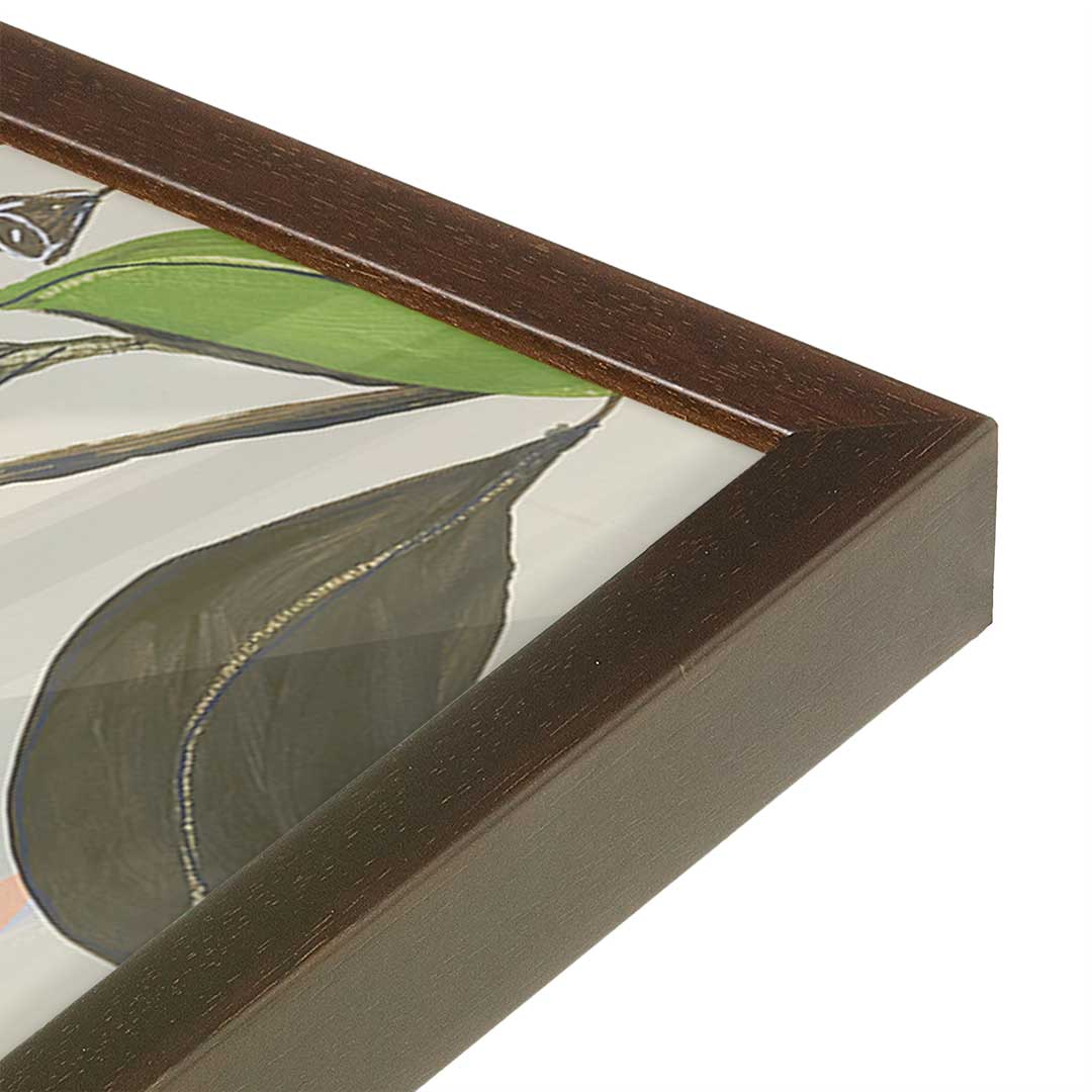 [Color:Belvinder Brown], Picture of art in a Belvinder Brown frame at an angle
