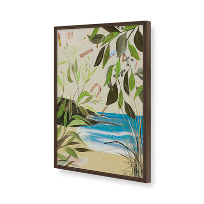 [Color:Brown], Picture of art in a Brown frame of the corner