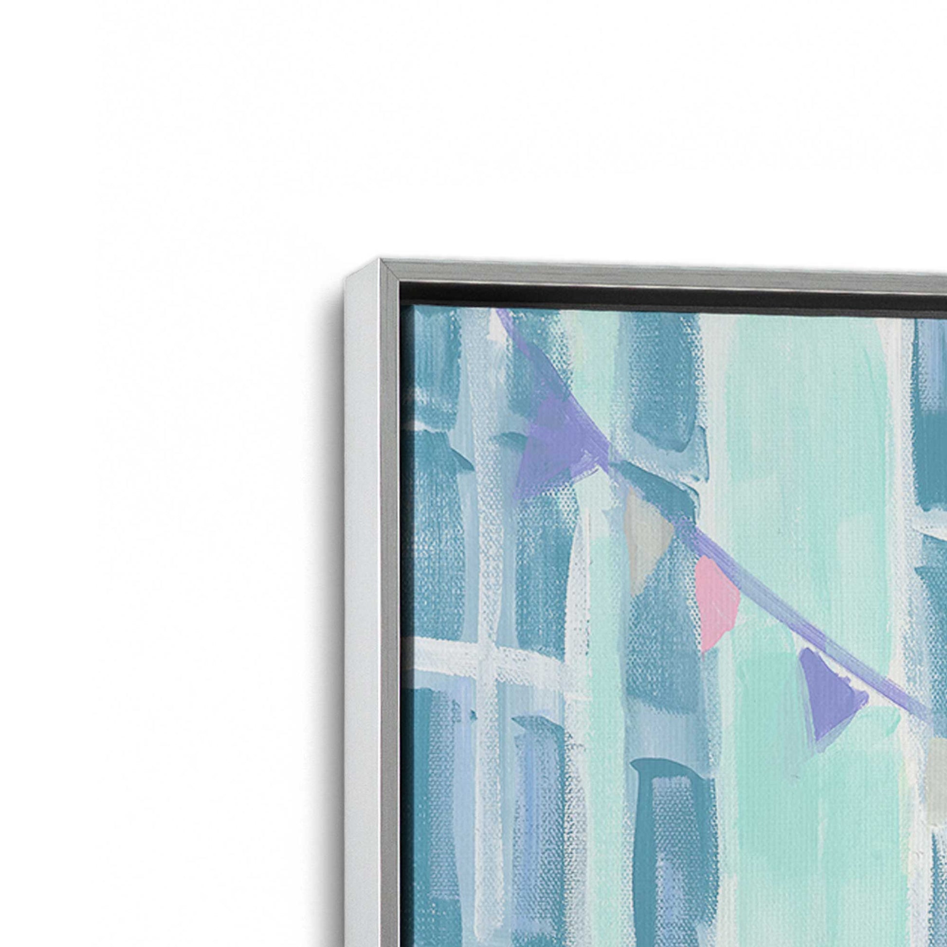 [Color:Polished Chrome], Picture of art in a Polished Chrome frame at an angle