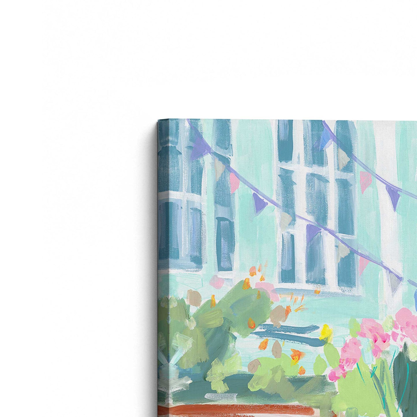 [Color:Stretched Canvas], Picture of the corner of the art