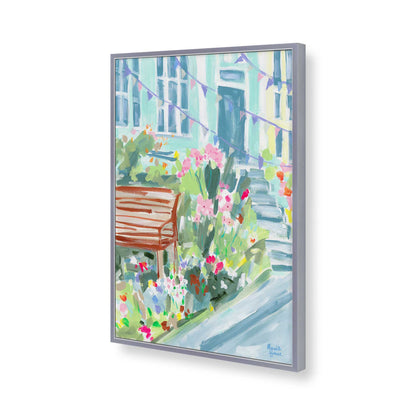[Color:Polished Chrome], Picture of art in a Polished Chrome frame of the corner