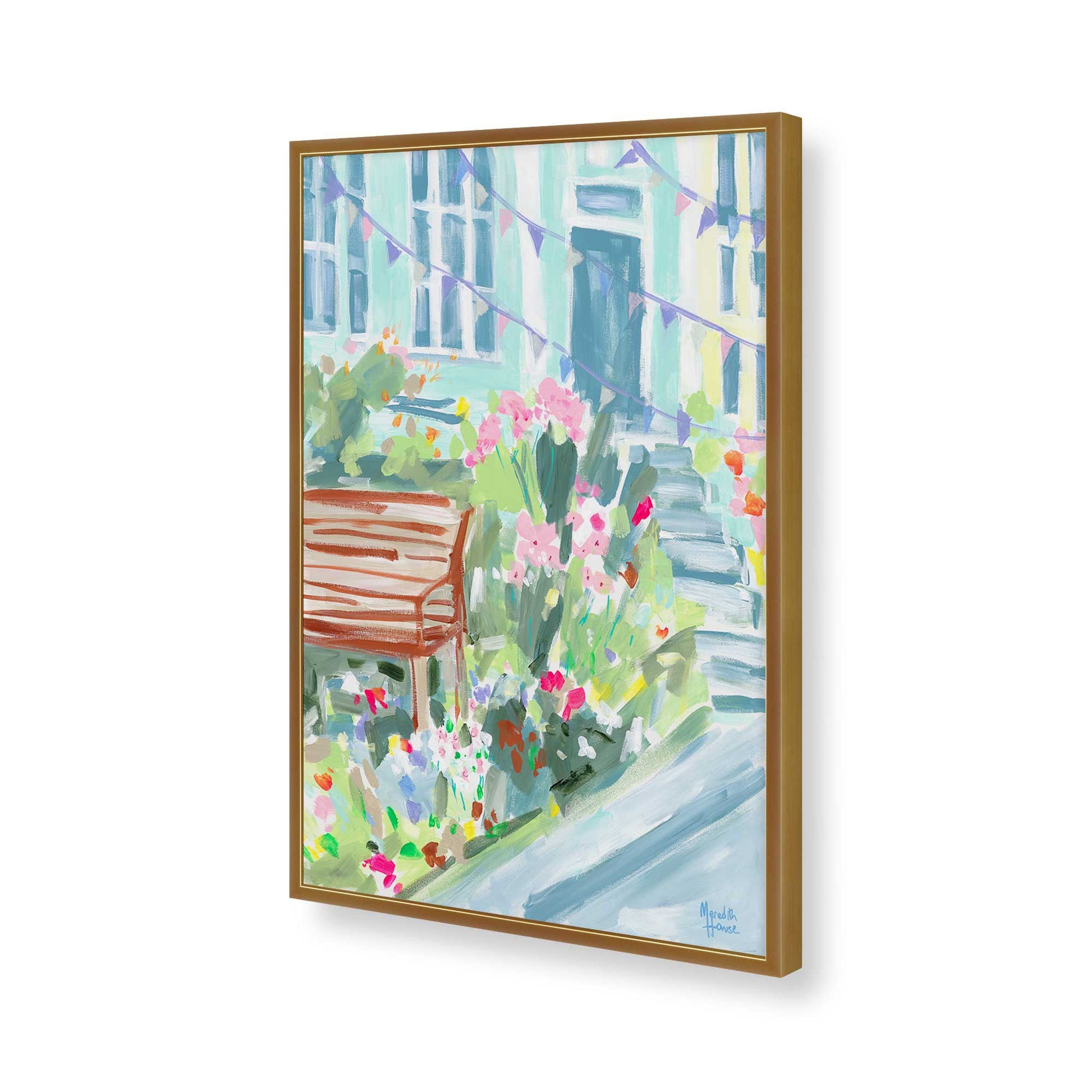 [Color:Polished Gold], Picture of art in a Polished Gold frame of the corner