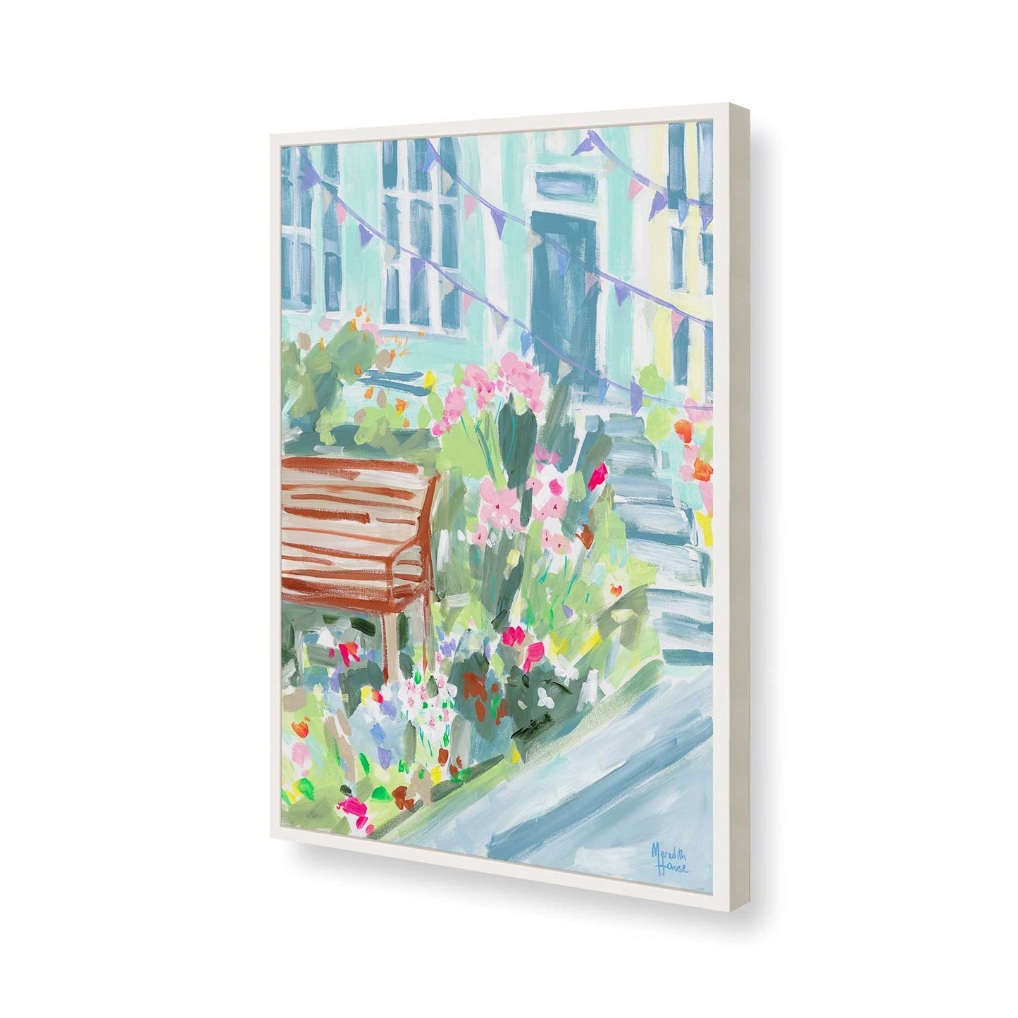 [Color:Opaque White], Picture of art in a Opaque White frame of the corner