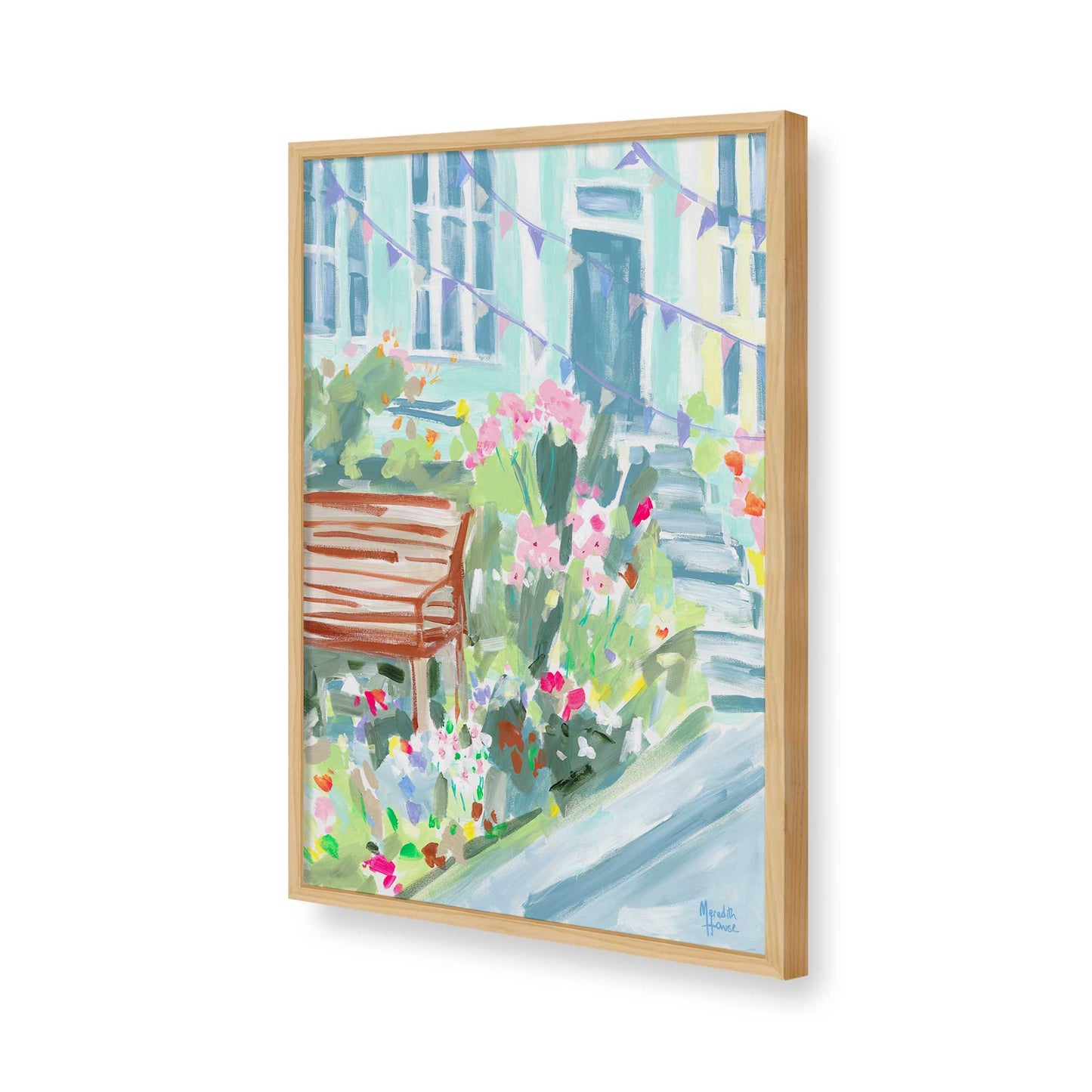 [Color:American Maple], Picture of art in a American Maple frame of the corner
