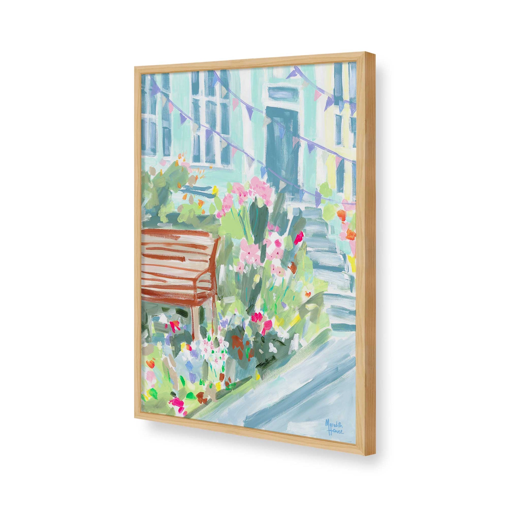 [Color:American Maple], Picture of art in a American Maple frame of the corner