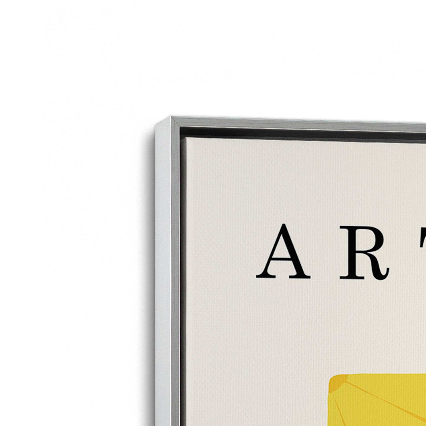 [Color:Polished Chrome], Picture of art in a Polished Chrome frame at an angle