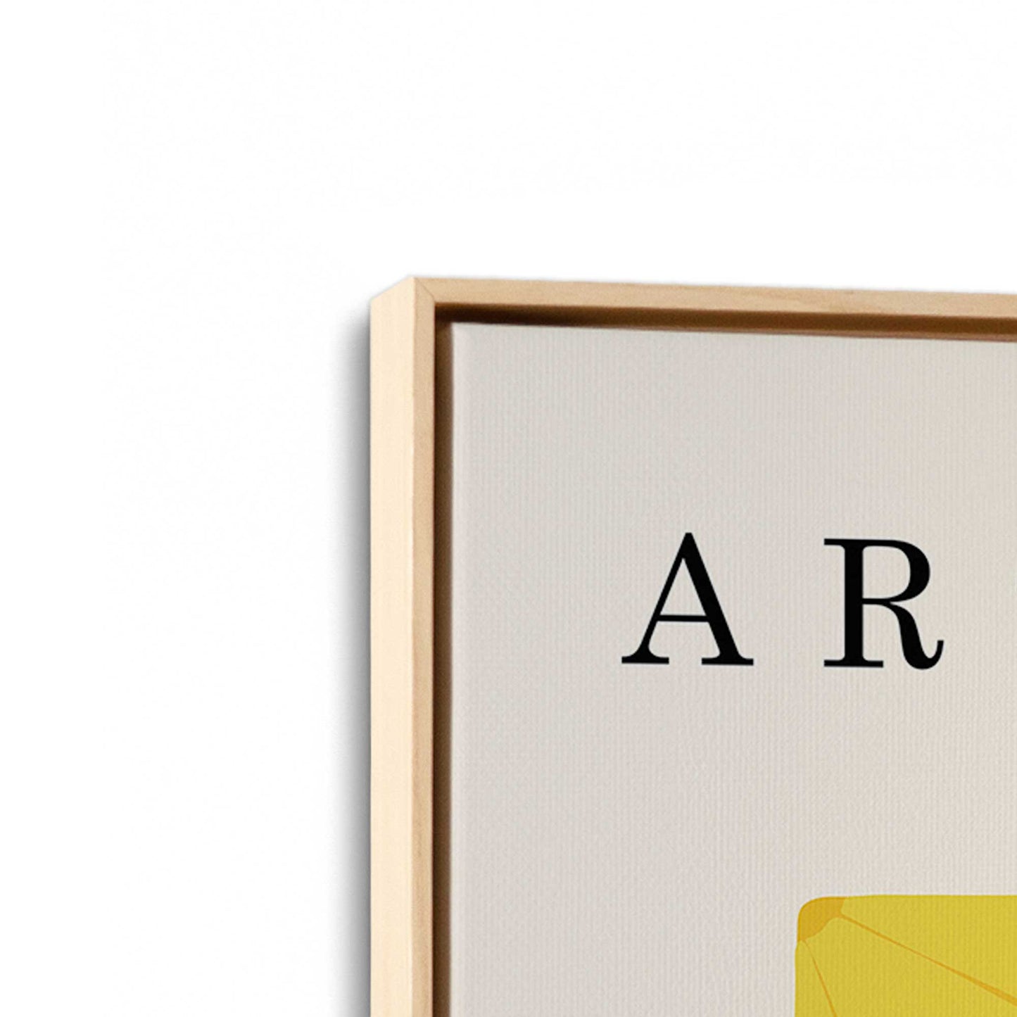 [Color:American Maple], Picture of art in a American Maple frame at an angle
