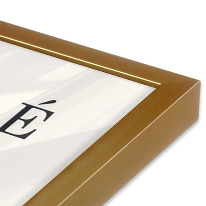 [Color:Polished Gold], Picture of art in a Polished Gold frame at an angle