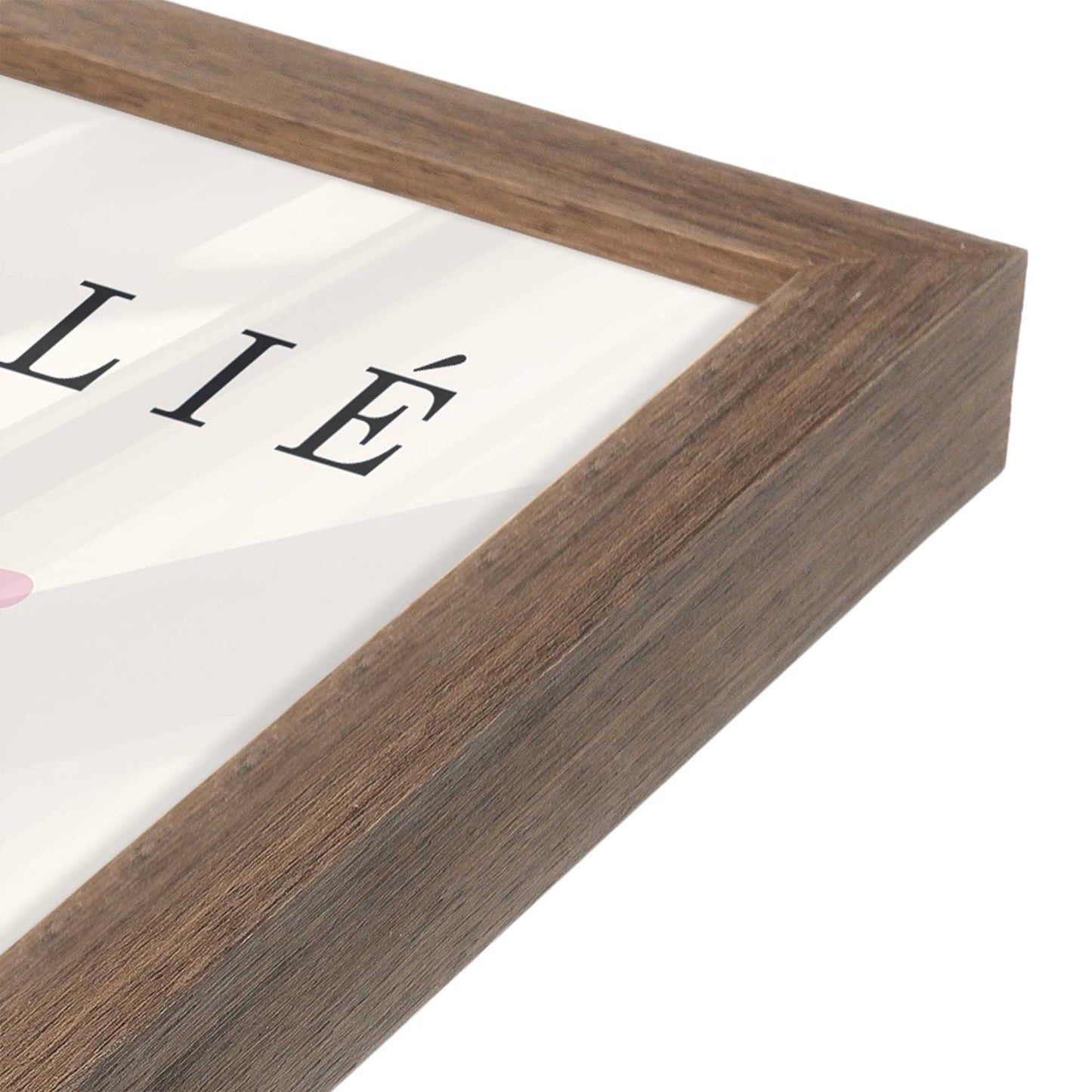 [Color:Walnut], Picture of art in a Walnut frame at an angle