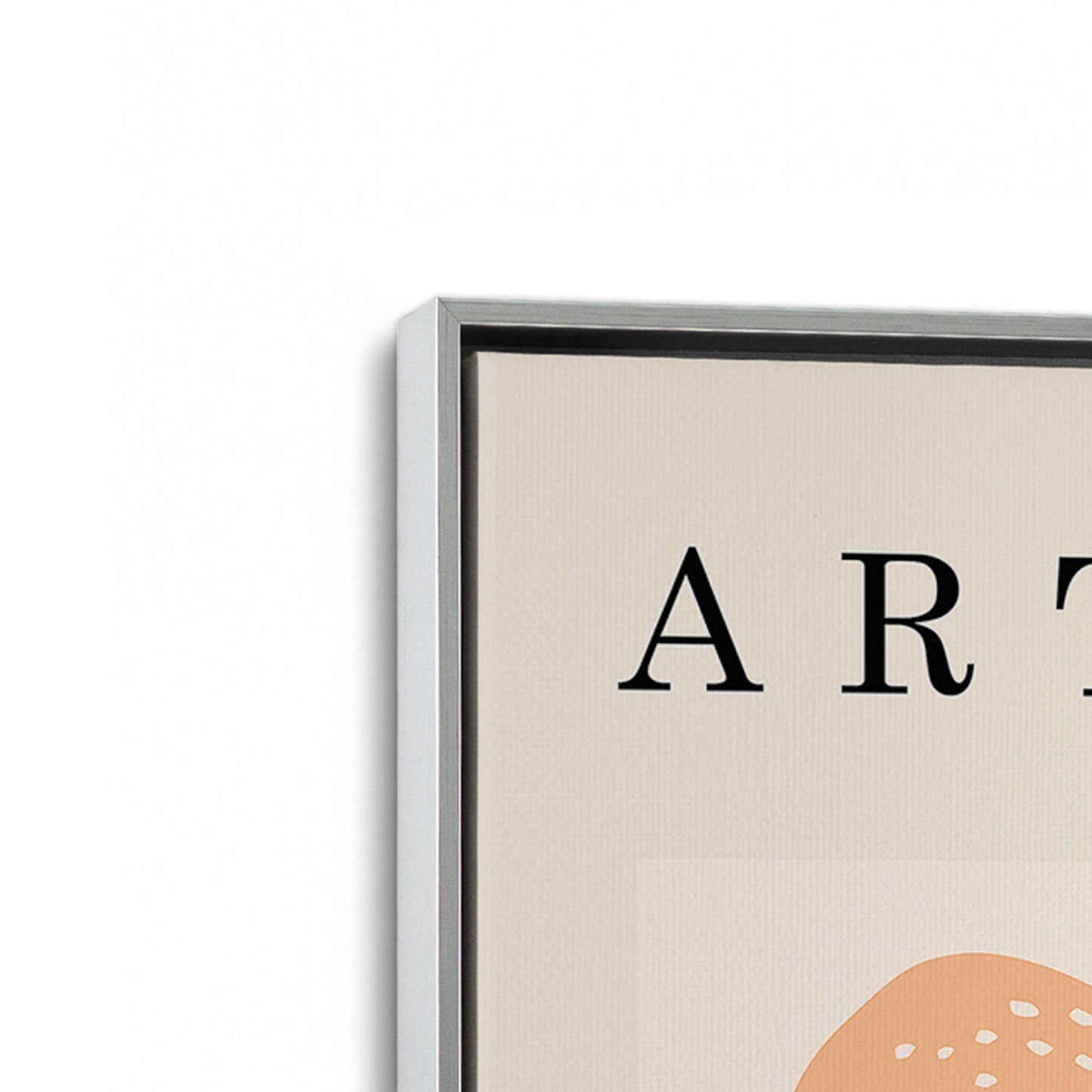 [Color:Polished Chrome], Picture of art in a Polished Chrome frame at an angle
