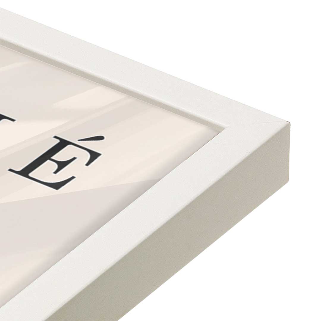 [Color:Opaque White], Picture of art in a Opaque White frame at an angle
