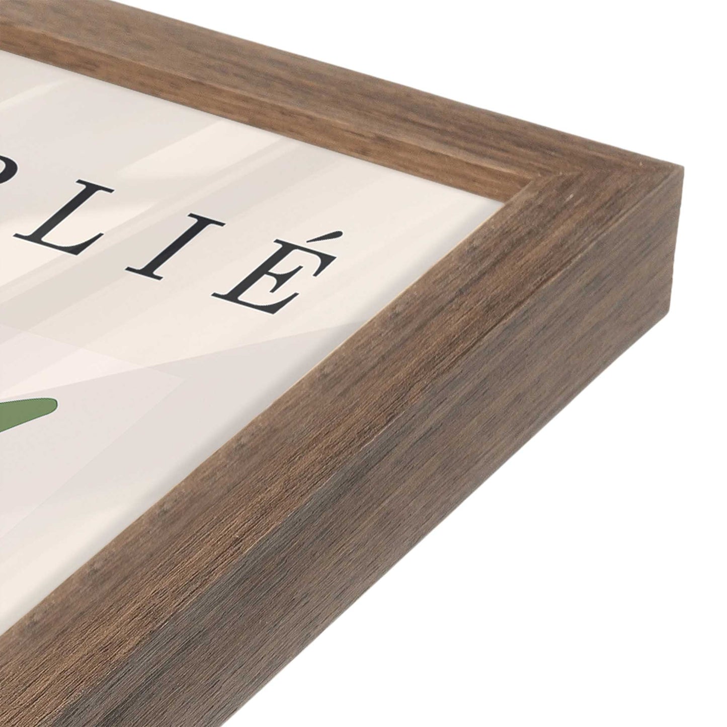 [Color:Walnut], Picture of art in a Walnut frame at an angle