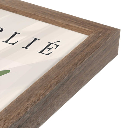 [Color:Walnut], Picture of art in a Walnut frame at an angle
