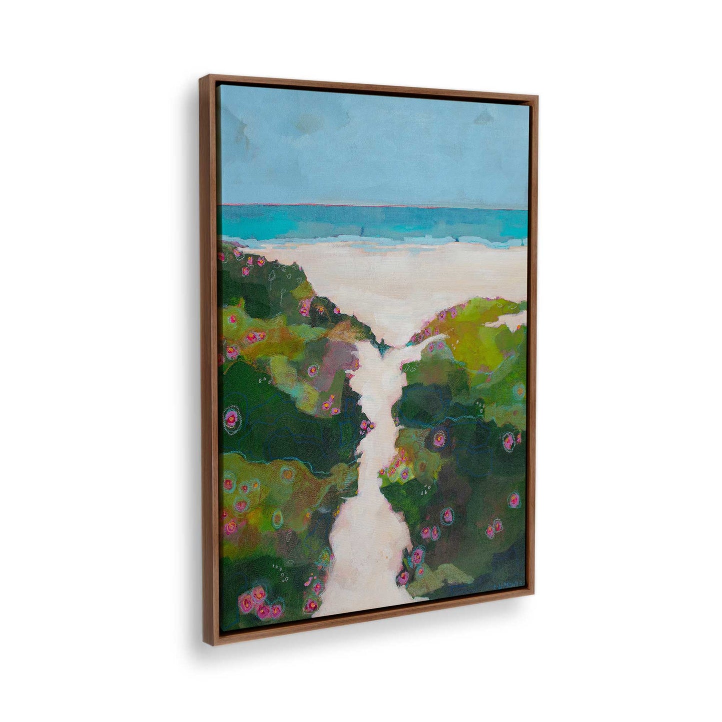 [Color:Walnut], Picture of the corner of the art