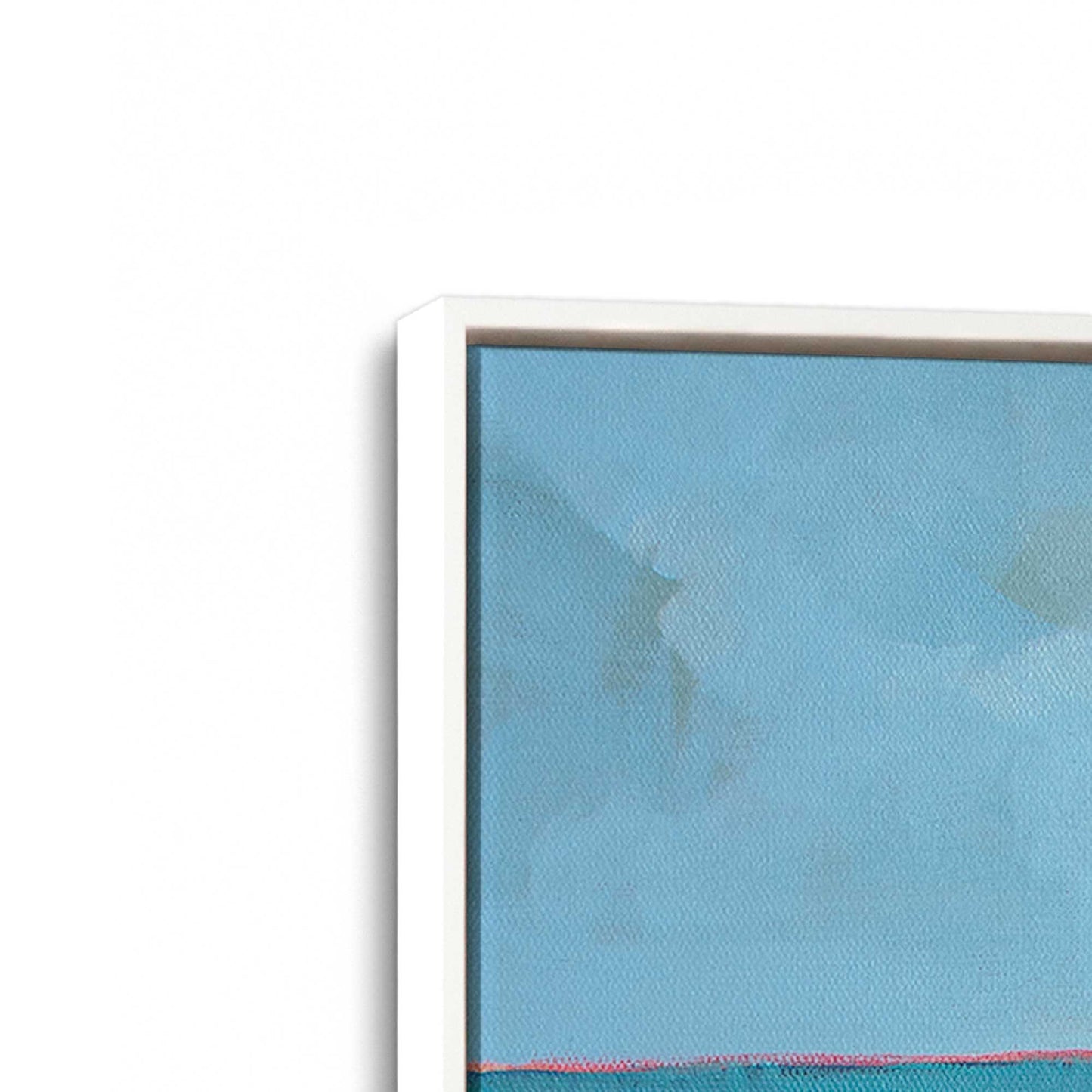 [Color:Opaque White], Picture of art in a White frame at an angle