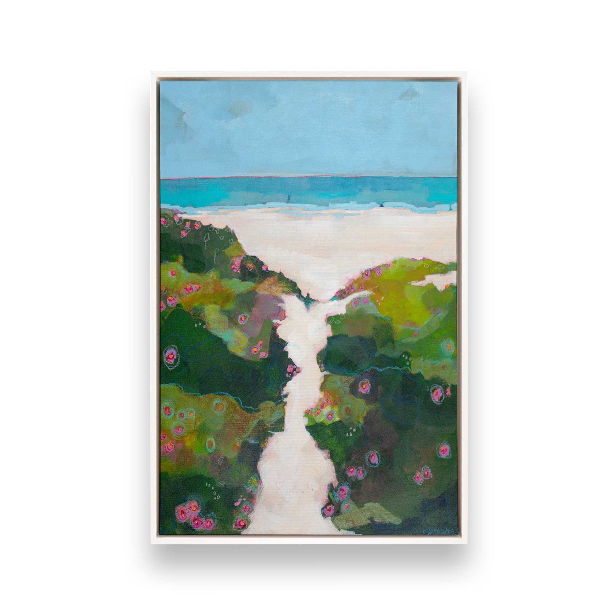 [Color:Opaque White], Picture of art in a White frame