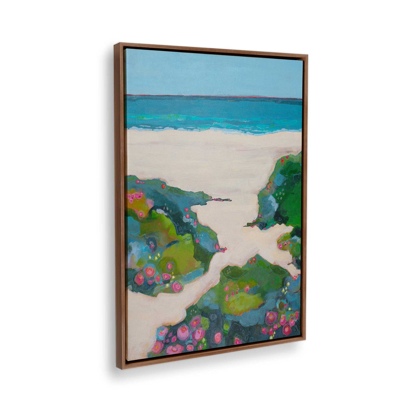 [Color:Walnut], Picture of the corner of the art