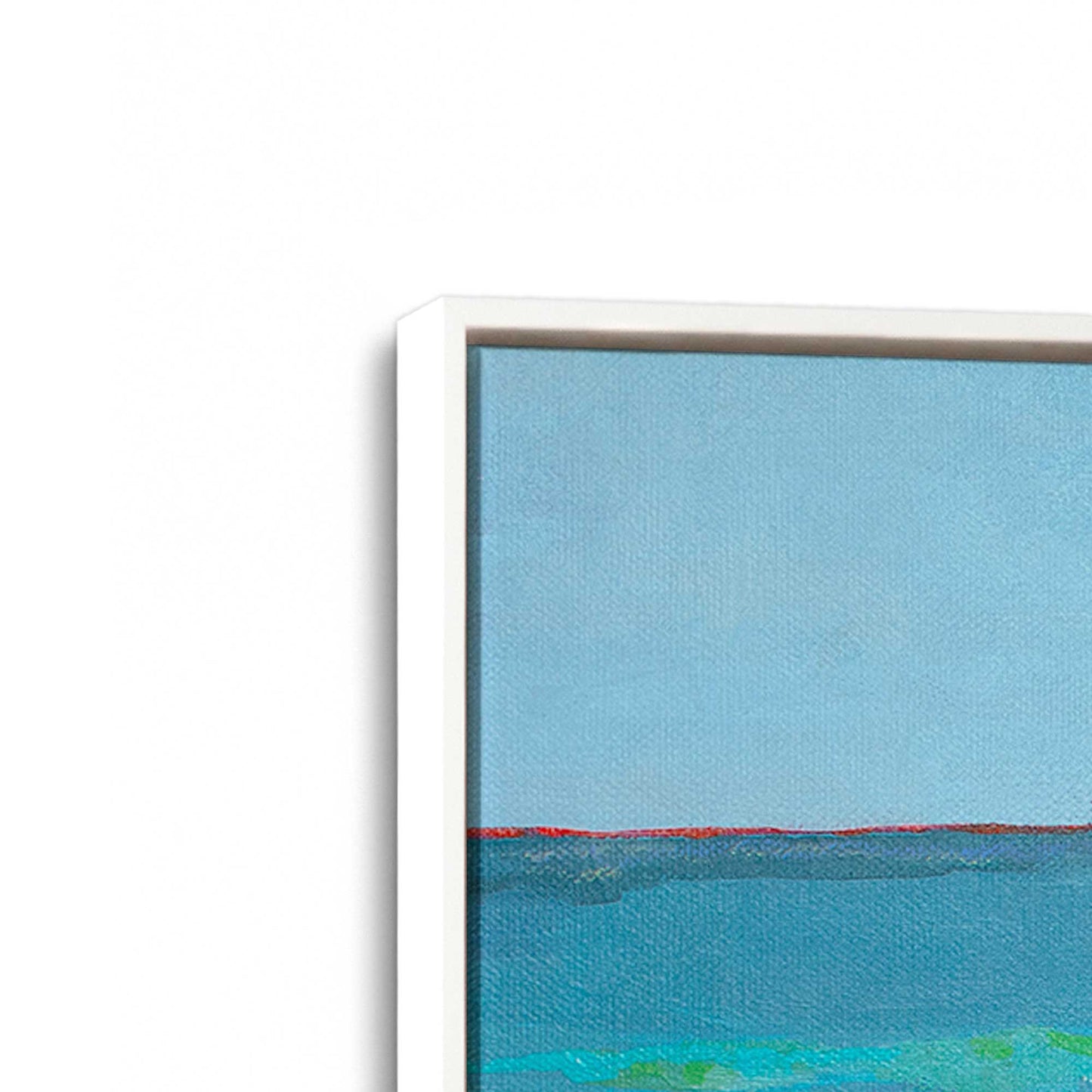 [Color:Opaque White], Picture of art in a White frame at an angle