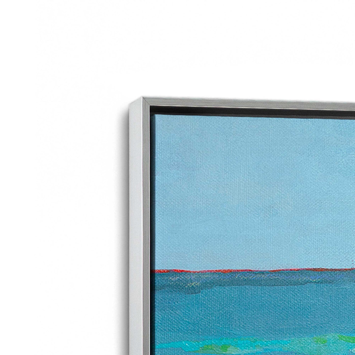 [Color:Polished Chrome], Picture of art in a Polished Chrome frame at an angle
