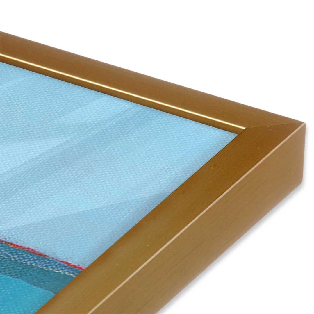 [Color:Polished Gold], Picture of art in a Polished Gold frame at an angle