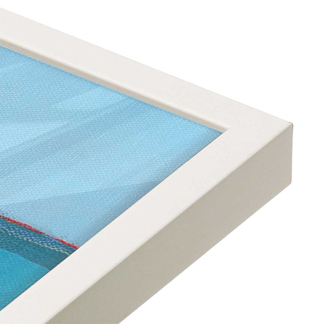 [Color:Opaque White], Picture of art in a Opaque White frame at an angle