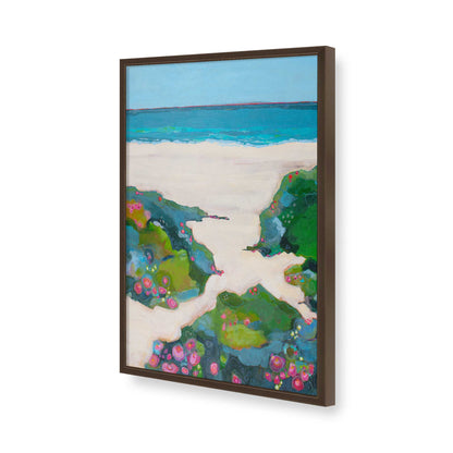 [Color:Brown], Picture of art in a Brown frame of the corner