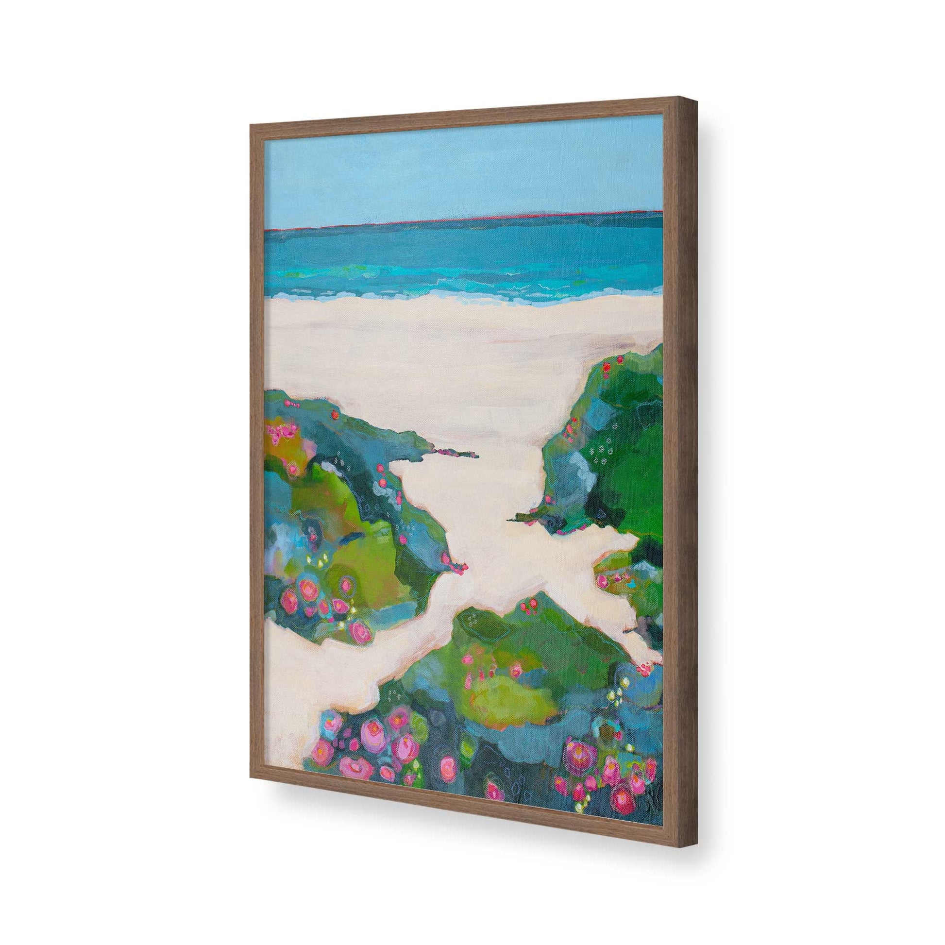 [Color:Walnut], Picture of art in a Walnut frame of the corner