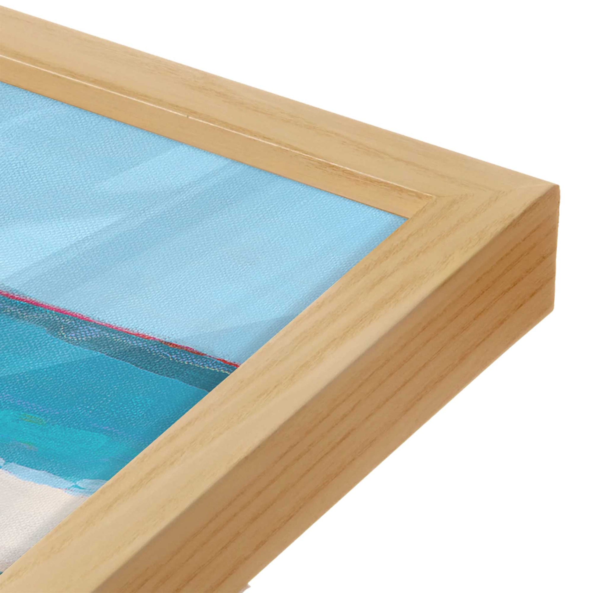 [Color:American Maple], Picture of art in a American Maple frame at an angle
