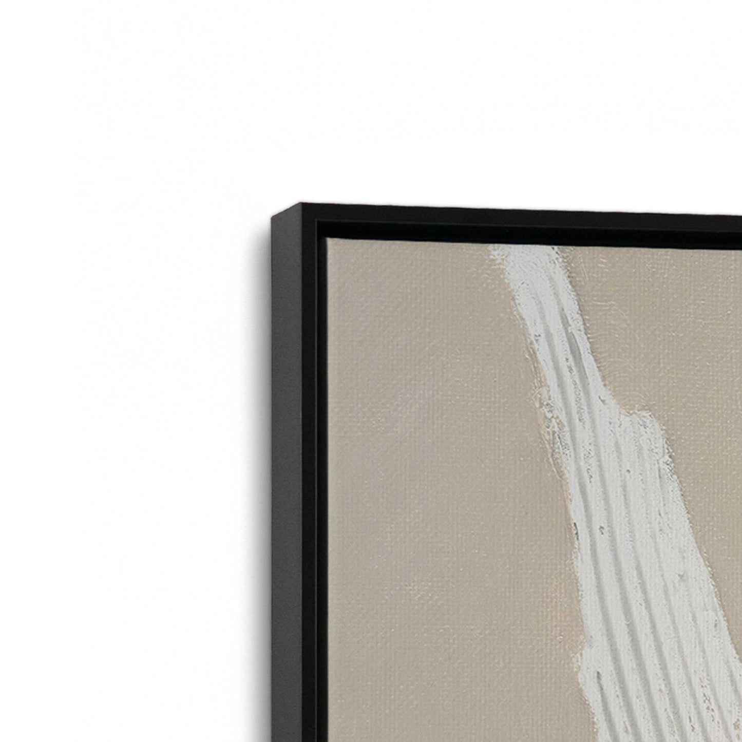 [Color:Satin Black], Picture of art in a Satin Black frame at an angle