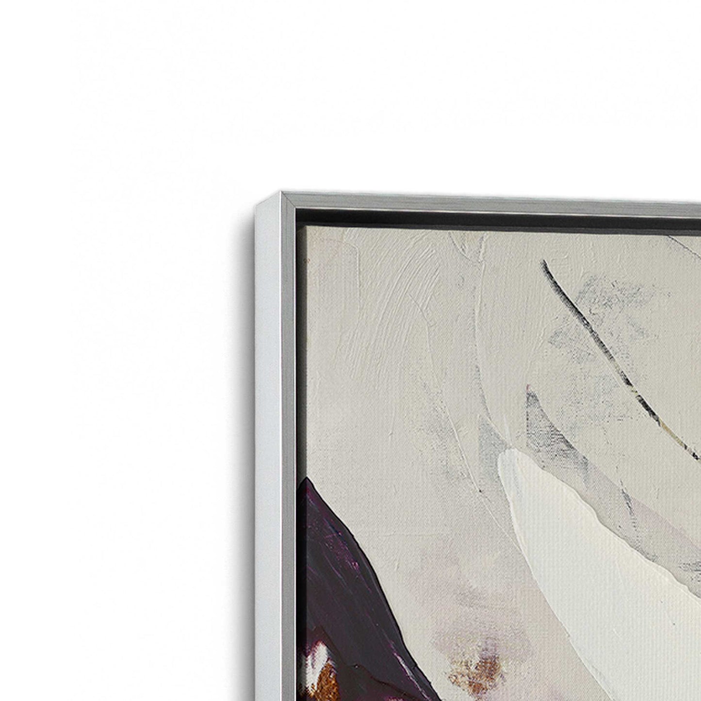 [Color:Polished Chrome], Picture of art in a Polished Chrome frame at an angle