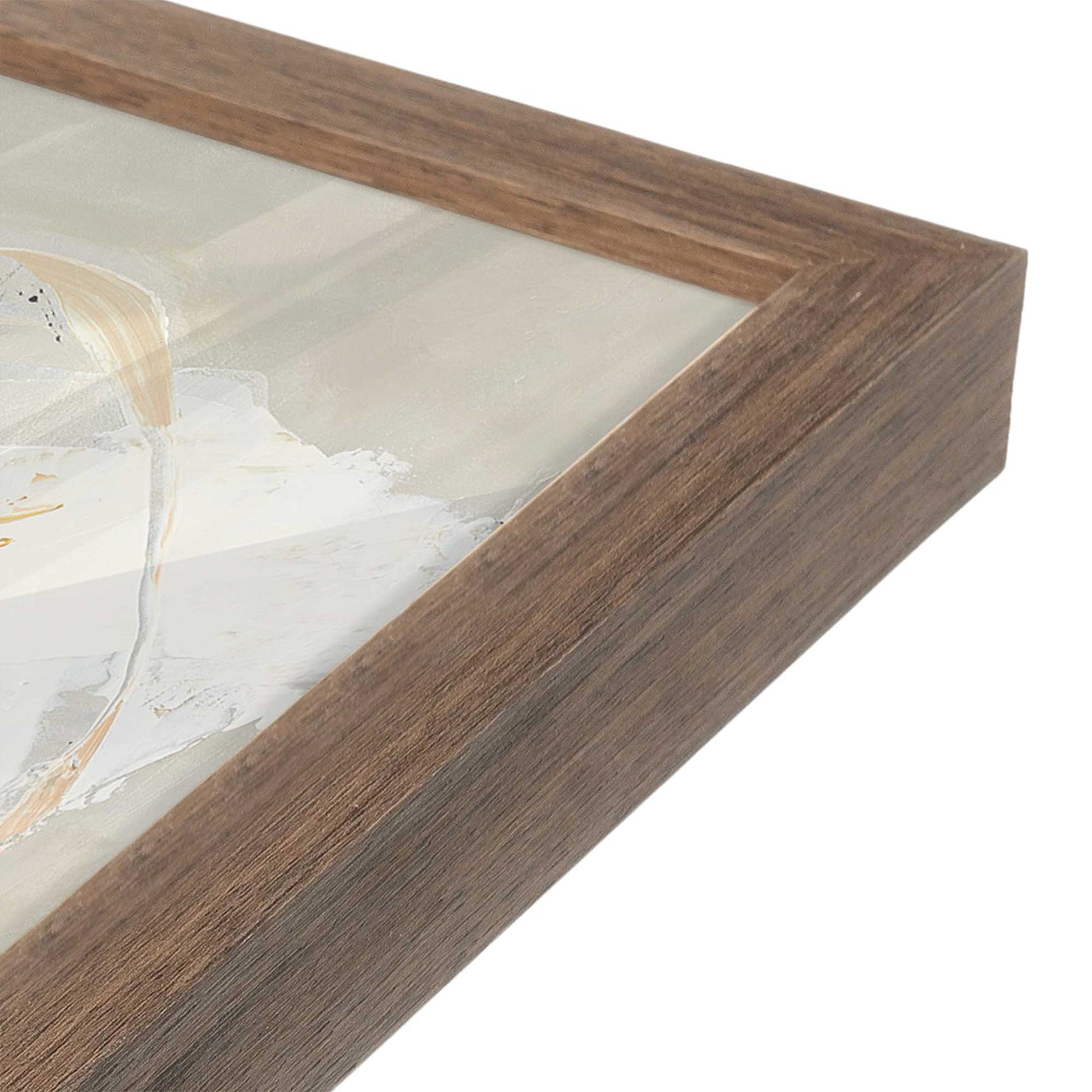 [Color:Walnut], Picture of art in a Walnut frame at an angle