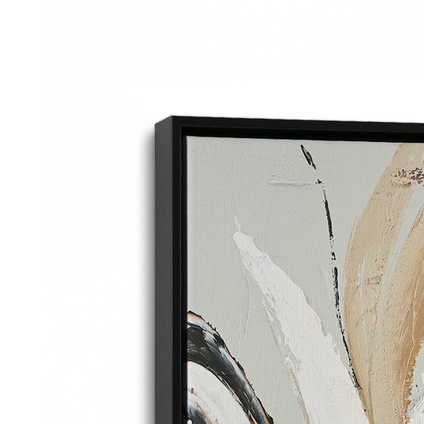 [Color:Satin Black], Picture of art in a Satin Black frame at an angle